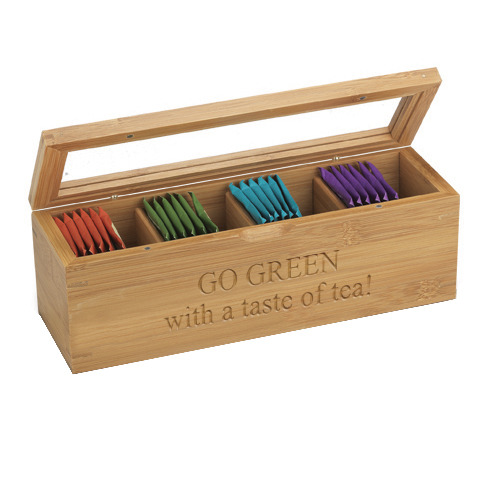 unknown 4-Comparment Eco-Friendly Bamboo Wood Storage Gift Box