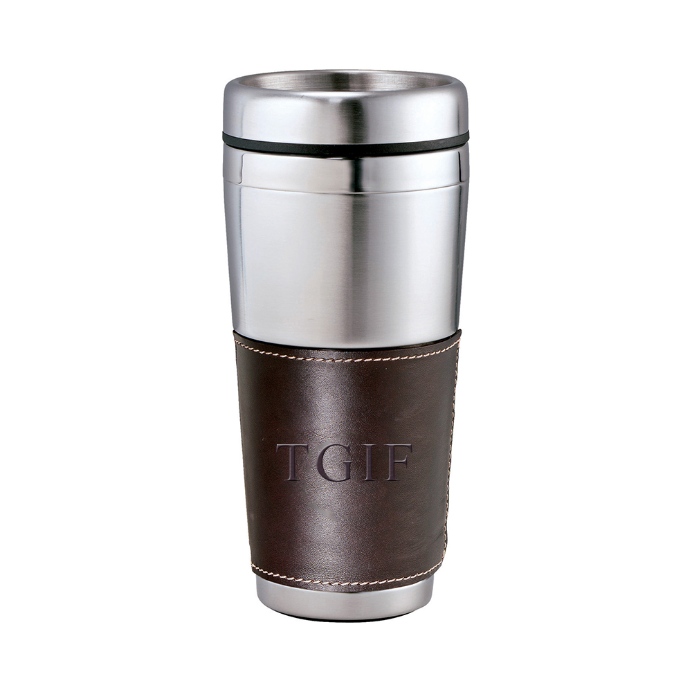unknown 16 oz Personalized Cutter & Buck American Classic Leather Tumbler