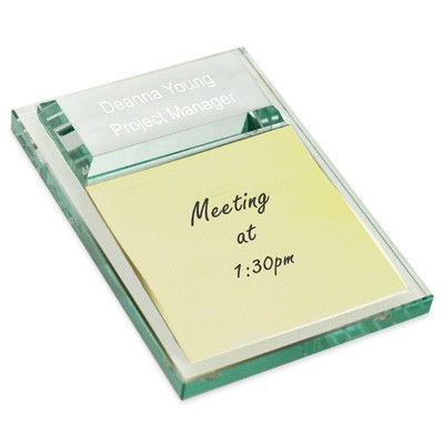 unknown Executive Glass Notepad Holder