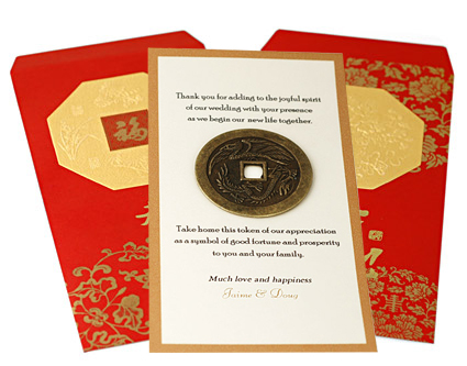 unknown Lucky Red Envelopes With Chinese Coin Favor