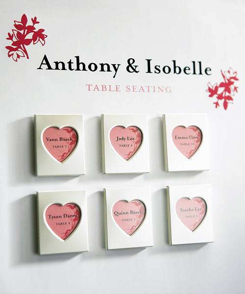 unknown Magnet Heart Table Seating Photo Frame (Set of 3)