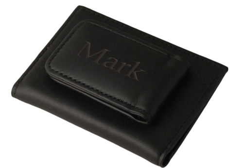 unknown Magnetic Leather Money Clip Wallet Card Case Holder