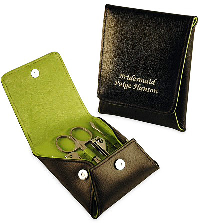 unknown Travel Leather Manicure Set