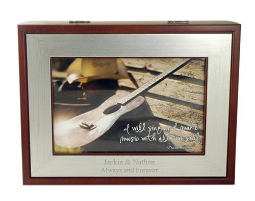 unknown Personalized Music Jewelry Box With Picture Frame