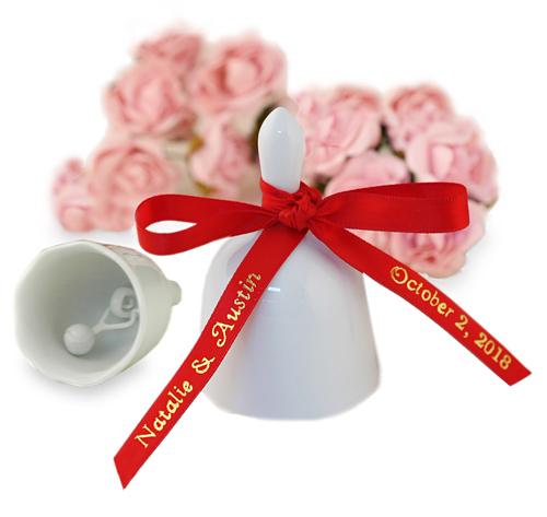 unknown Purity White Wedding Bell Favor
