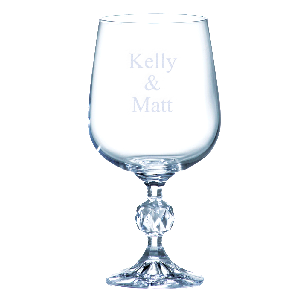 Personalized Crystal Glass Set- Great wedding Gift
