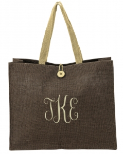 Brown Eco Friendly Shopping Jute Tote Bag: HansonEllis.com
