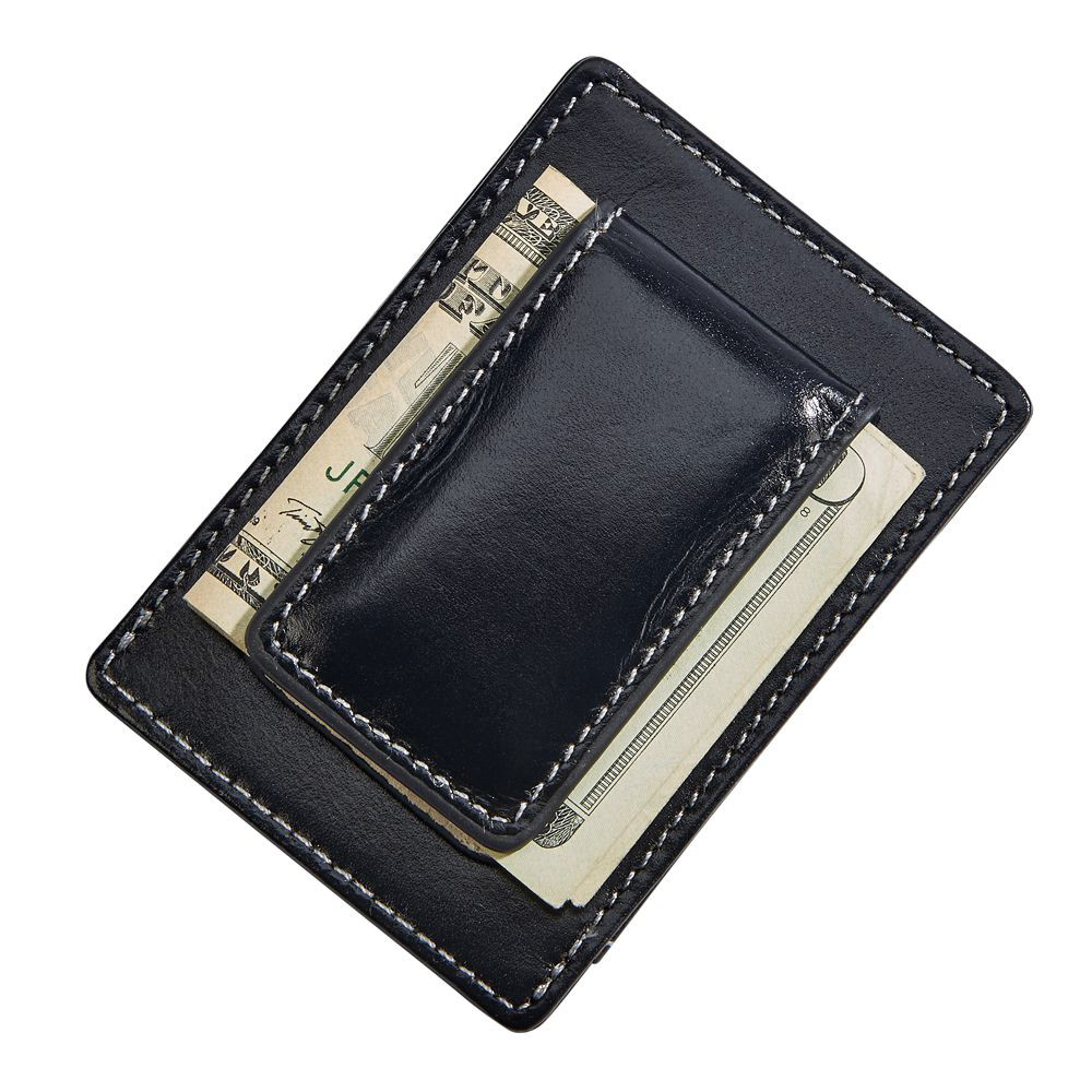 leather credit card money clip