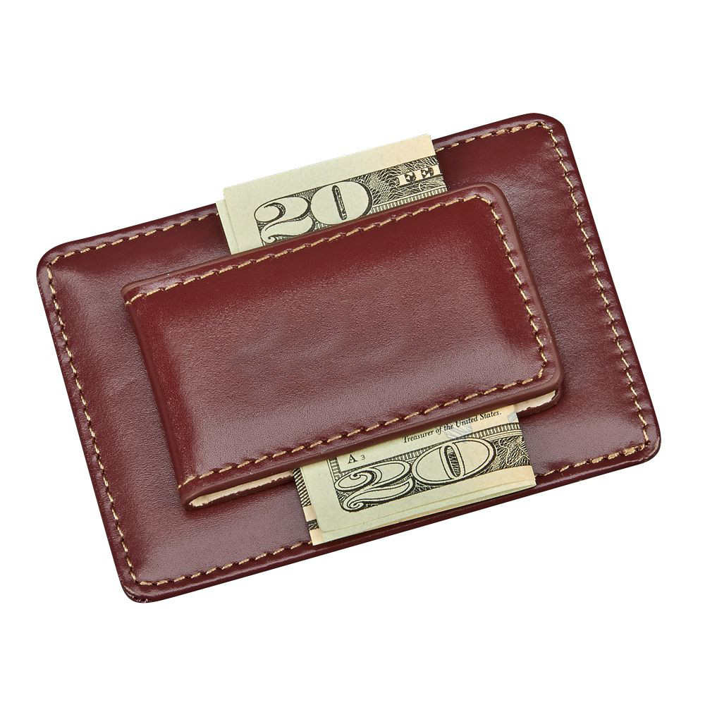 Boardroom Leather money clip Wallet with Card Holder Slots