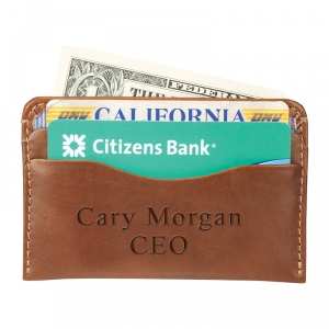 Personalized Genuine Leather Credit Card Wallet*