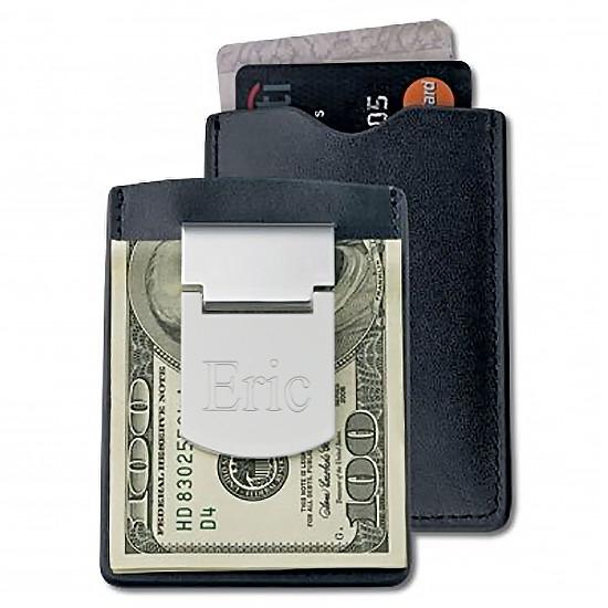 Engraved Money Clip & Credit Card Holder in Silver - Executive