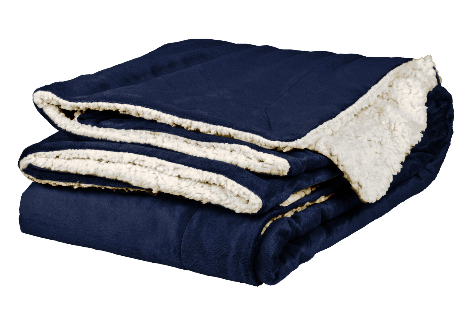 Personalized Navy Micro Plush Sherpa Throw Blanket With Inner Faux Lambswool Hansonelliscom