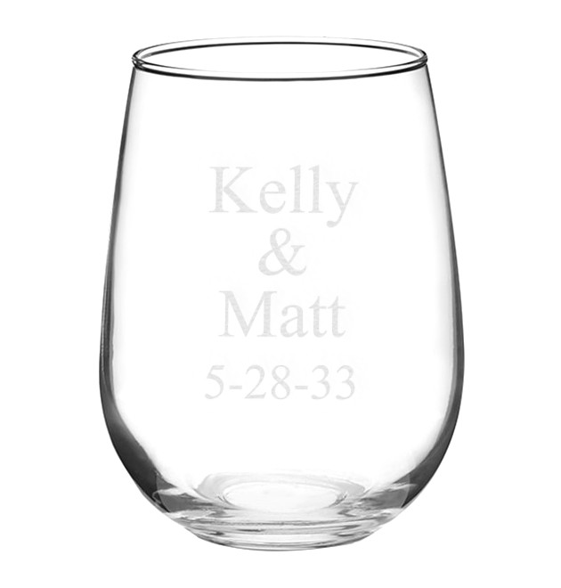 17oz Stemless Wine Glass Black Matt