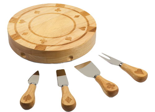 eco-friendly wooden cheese cutting board with