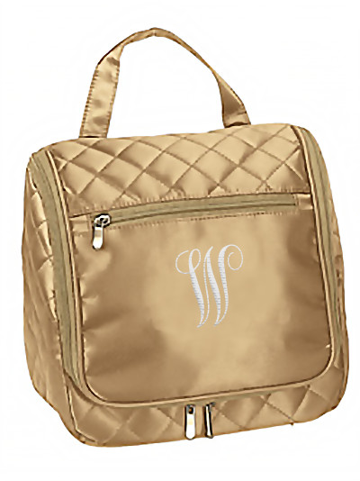 Fancy Monogram Personalized Embroidered Tote Bag with Mesh Pockets