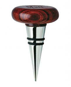 Round Rosewood Flat Wine Bottle Stopper