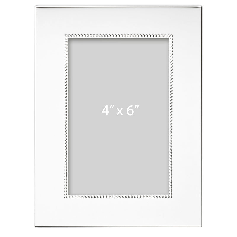 Silver Personalized Picture Frame for 4 x 6 Photo