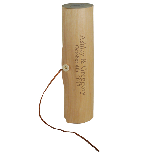 Natural Wood Cylinder Wine Bottle Box Holder